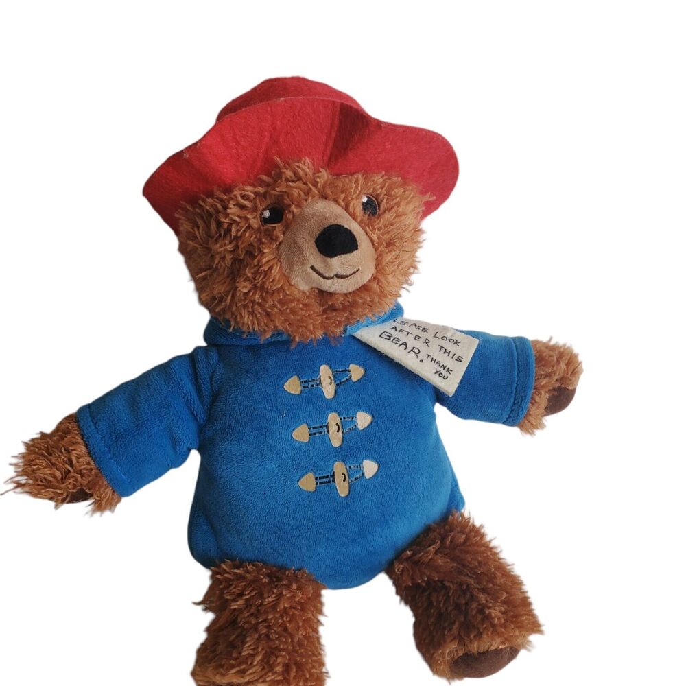 YOTTOY Paddington Bear Talking Plush Red Hat Blue Coat